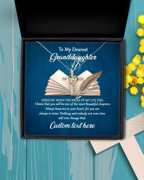 Necklace With Meaningful Message Card & Gift Box for Granddaughter