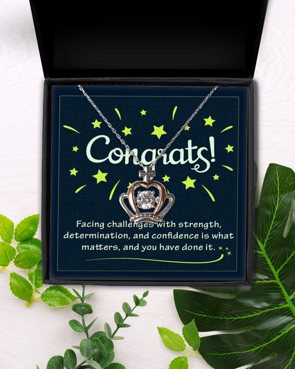Congrats - Gift For Success - Wishing Message Card - Jewelry Gifts For Graduate, Work Anniversary, Good Result, Birthday, Job Promotion, Business, Carrier etc - Best Gift For Her or Him