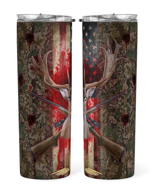 Skinny Tumbler American Hunting Deer Camo