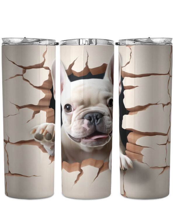 3D French Bulldog Tumbler 3