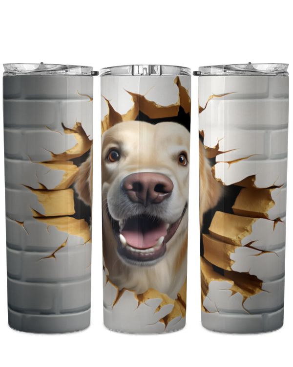 3D Golden Retriever Tumbler 2