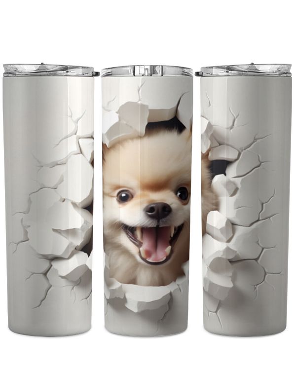 3D Pomeranian Tumbler