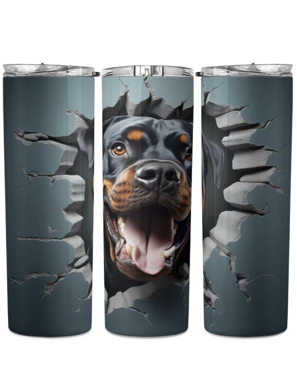 3D Rottweiler Tumbler 3