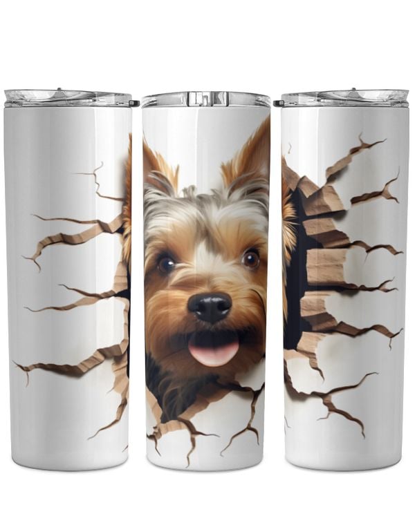 3D Yorkshire Terrier Tumbler 1
