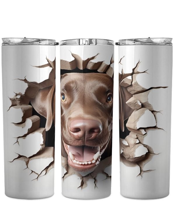 3D Labrador Retriever Tumbler 1