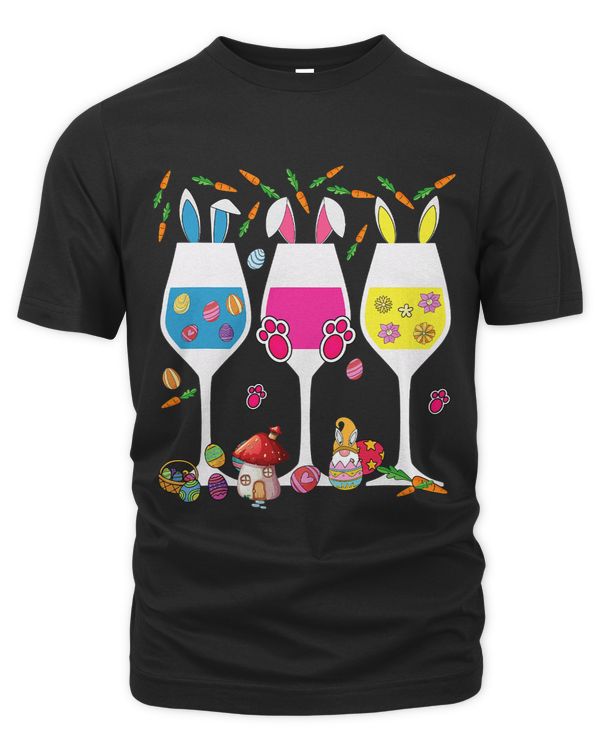Floral Wine Glasses Easter Bunny Rabbit Alcohol Egg Women 1