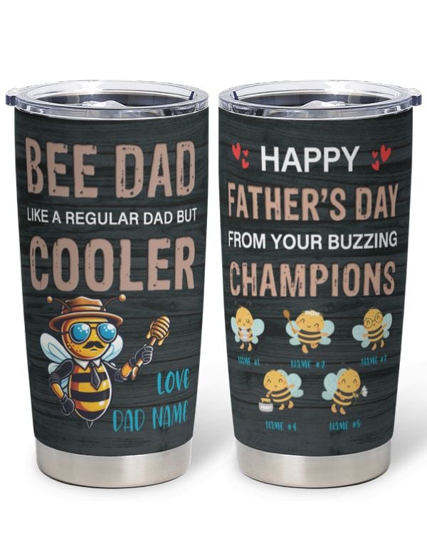Cool Bee Dad Tumbler - Celebrate Father's Day with Style! - Personalized Tumbler